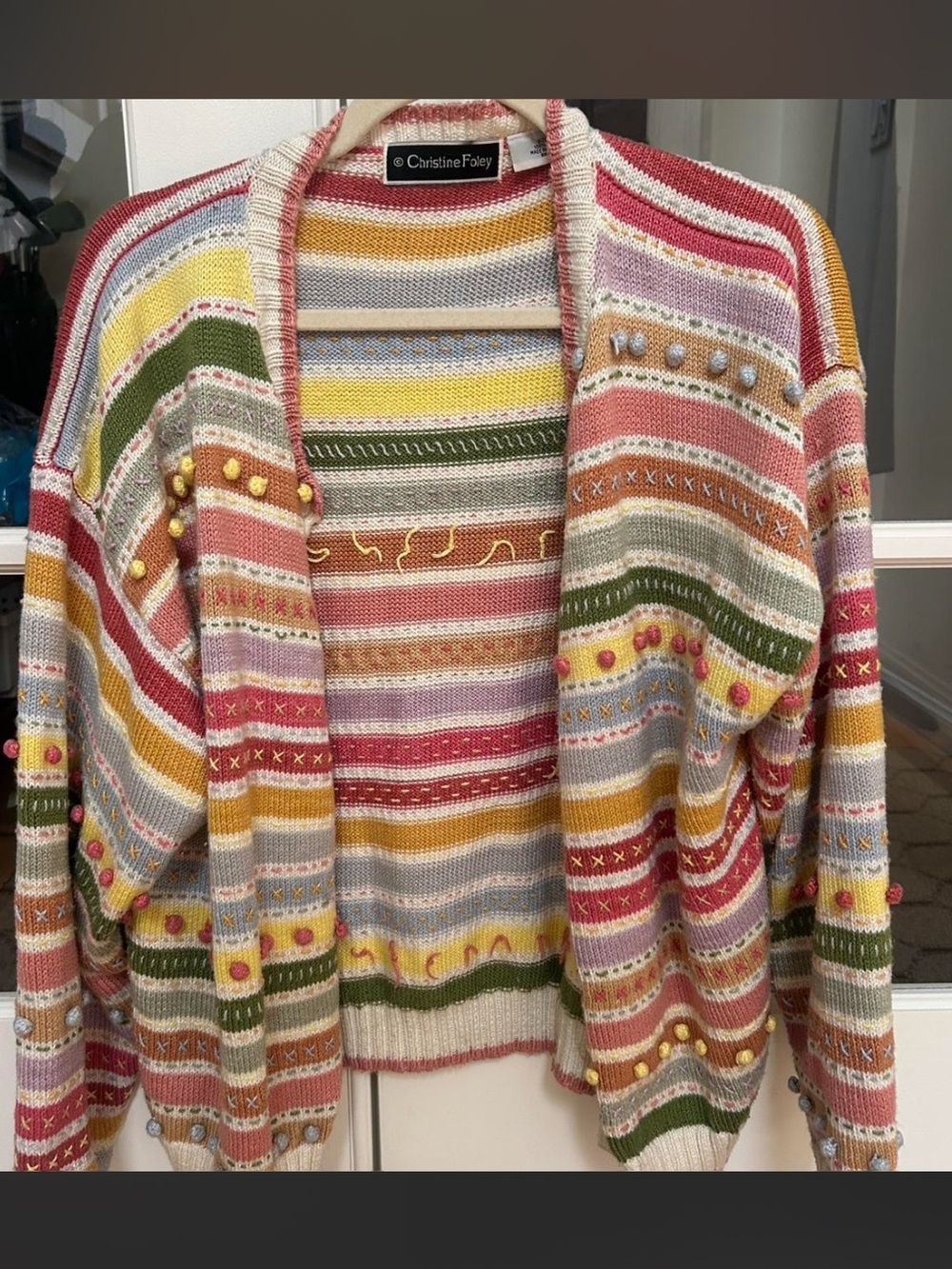 Christine Foley Rainbow Knit Sweater